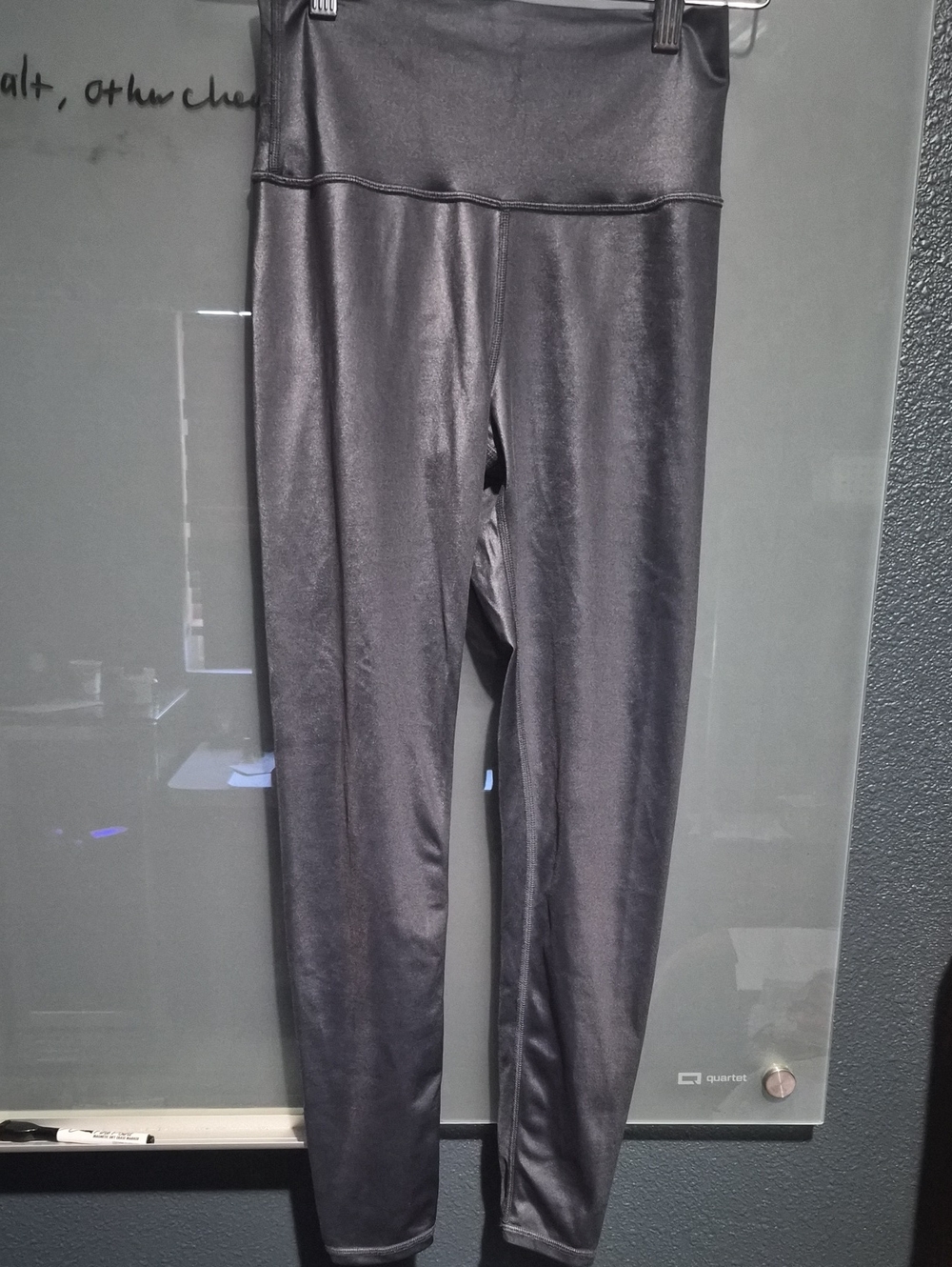 Alo YOGA High-Waist Metallic Gray Active Leggings
